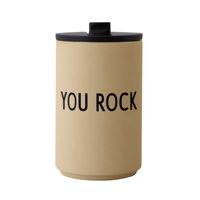 Термокружка "You Rock" 0,35 л Beige Design Letters