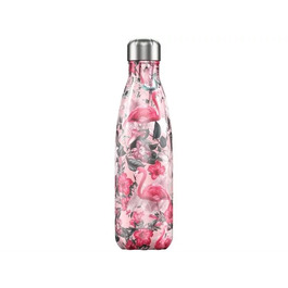 Вакуумная бутылка для воды 0,5 л, цветная Tropical Flamingo CHILLY'S