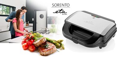 Сэндвич-мейкер и вафельница ETA Sorento 4-в-1 / 900 Вт / антипригарное покрытие / нержавеющая сталь