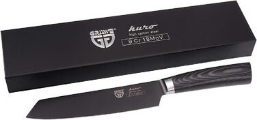 Набор ножей с подставкой и точильным камнем зернистостью 400/1000, 4 предмета KURO Series GRÄWE