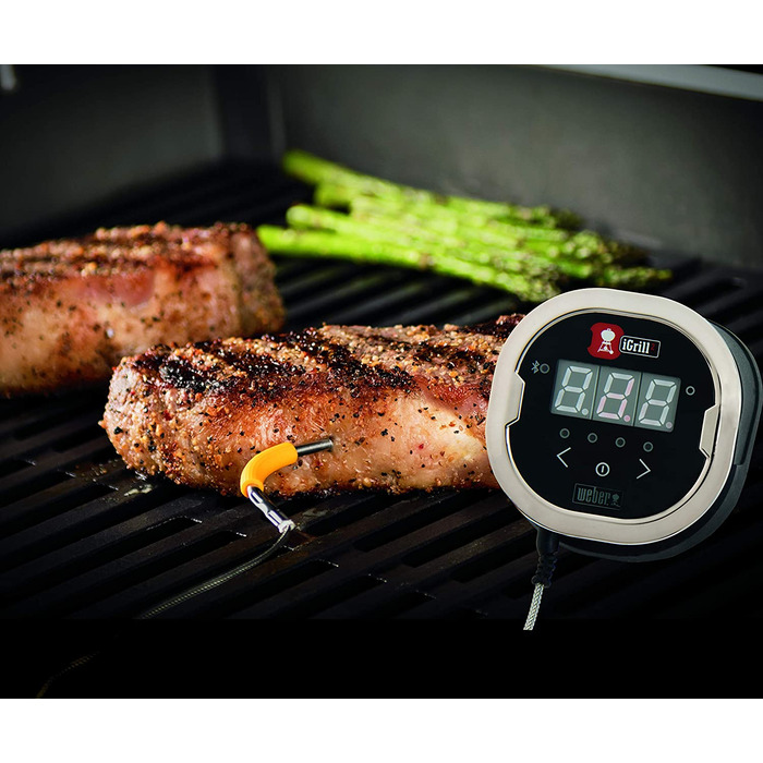 Термометр для мяса Weber 7221 iGrill 2 Bluetooth, держатель iGrill, черный