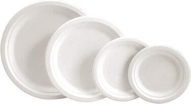Одноразовые бумажные био тарелки для барбекю Ø26 см / 500 шт.