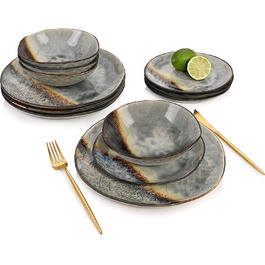 Набор столовой посуды из керамогранита SÄNGER Tekali из 12 предметов на 4 персоны