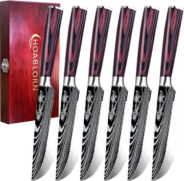 Набор ножей для стейка HOABLORN, 6 предметов