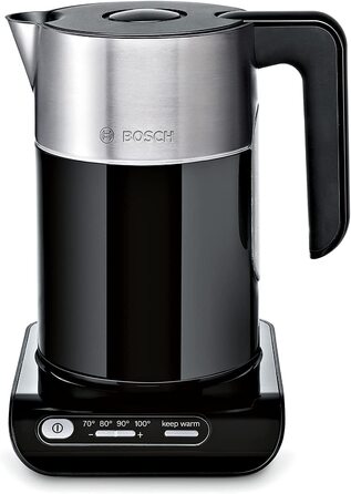 Электрический чайник Bosch / 2400 Вт / 1,5 л / выбор температуры / черный