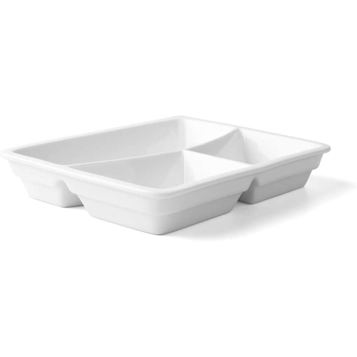 Прямоугольные тарелки для барбекю Holst Porcelain Value Pack, 3-секционные, 6 предметов