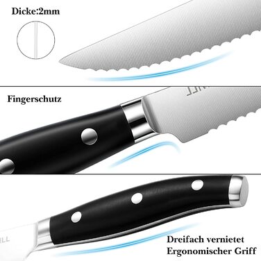 Набор ножей для стейка PICKWILL, 8 предметов, из немецкой нержавеющей стали