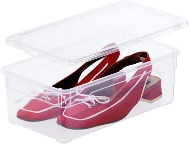 Набор коробок для хранения обуви 5 л, 4 предмета, 3x19x11 см, пластик Rotho