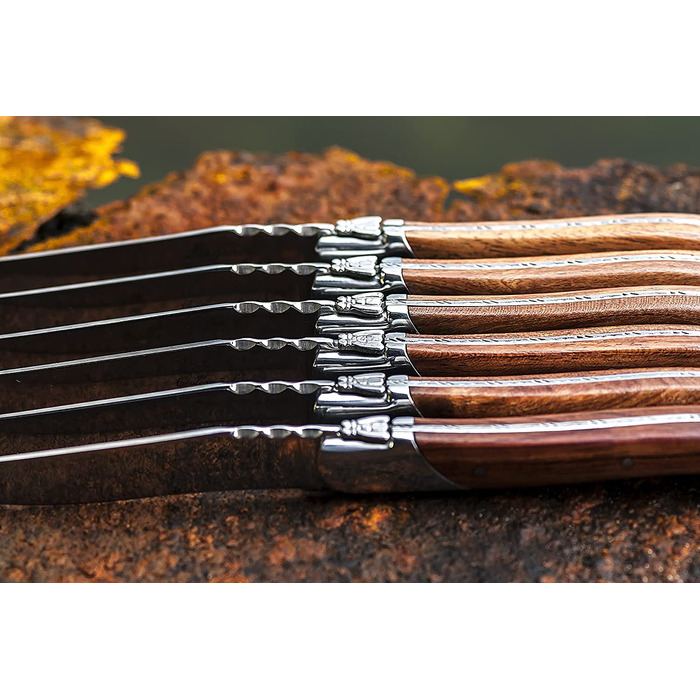 Набор ножей для стейка с футляром 6 предметов, палисандровое дерево Luxury Line Laguiole Style de Vie