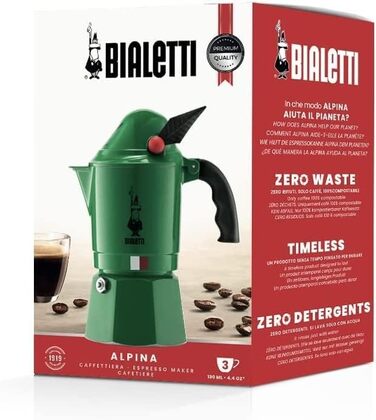 Кофеварка для эспрессо на 3 чашки Moka Express Alpina Bialetti