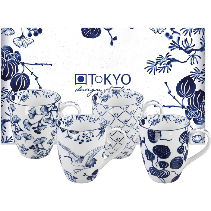 Набор кофейных чашек 4 предмета Flora Japonica TOKYO Design studio