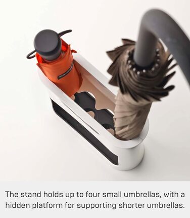 Подставка для зонтов с поддоном 20,8 x 7,6 x 28 см, белая YAMAZAKI