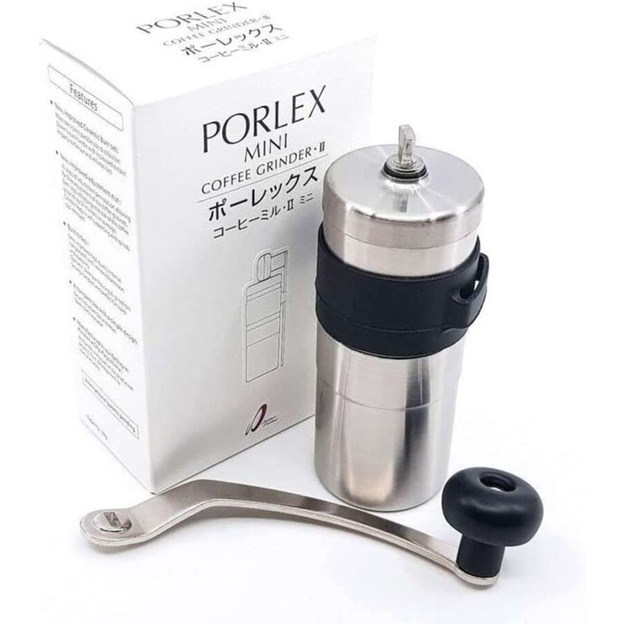 Ручная мини-кофемолка Porlex Mini II из нержавеющей стали, 20 г, серебристая