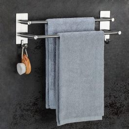 Вешалка для полотенец с 2 крючками 43,5 см ‎JS