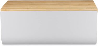 Хлебница Alessi Mattina BG03 WG из нержавеющей стали с бамбуковой разделочной доской, 34 x 21 x 14 см