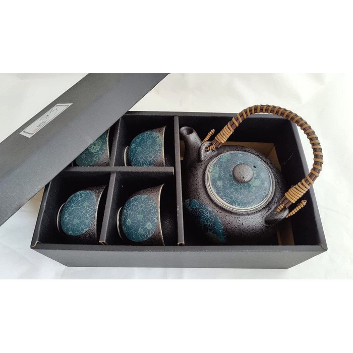 Оригинальный японский чайный сервиз KIKUMON Porcelain in Gift Box Pot