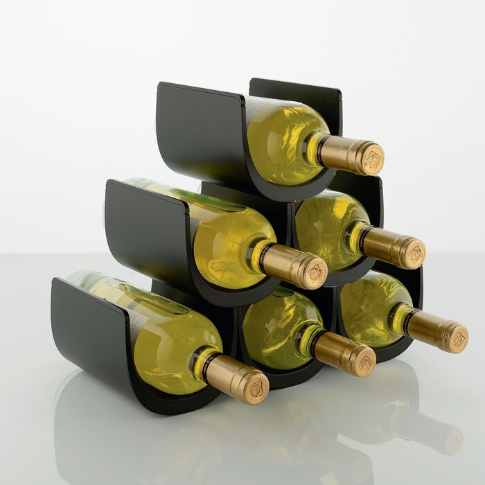 Подставка модульная для винных бутылок 34,5х30х15,5 см черная Noe Alessi