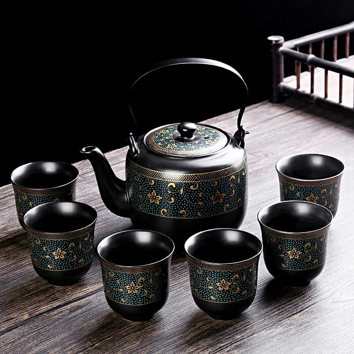 Чайный сервиз в японском стиле на 6 человек 7 предметов Kung Fu Fanquare