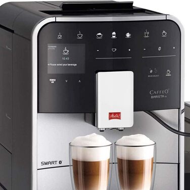 Кофемашина на 2 чашки со вспенивателем молока Caffeo Barista TS Smart F850-101 Melitta