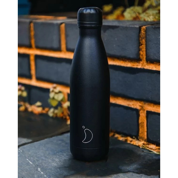 Вакуумная бутылка для воды 0,5 л, черная Monochrome All Black CHILLY'S