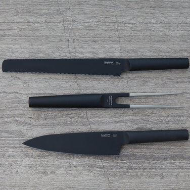 Нож для хлеба 23 см черный Ron Berghoff