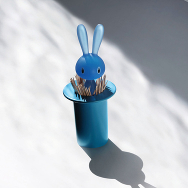 Футляр для зубочисток 7,5х14х7,5 см синий Magic Bunny Alessi