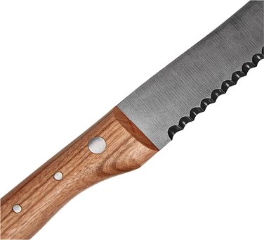 Нож для хлеба Herder из нержавеющей стали, рукоять из вишневого дерева, 22.5 см