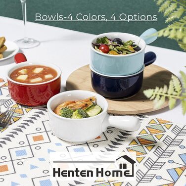 Набор тарелок для супа 400 мл, 4 предмета, белые Henten Home