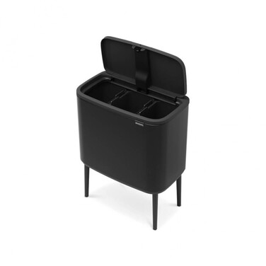 Мусорный бак 3х11 л черный матовый Bo Touch Bin Brabantia