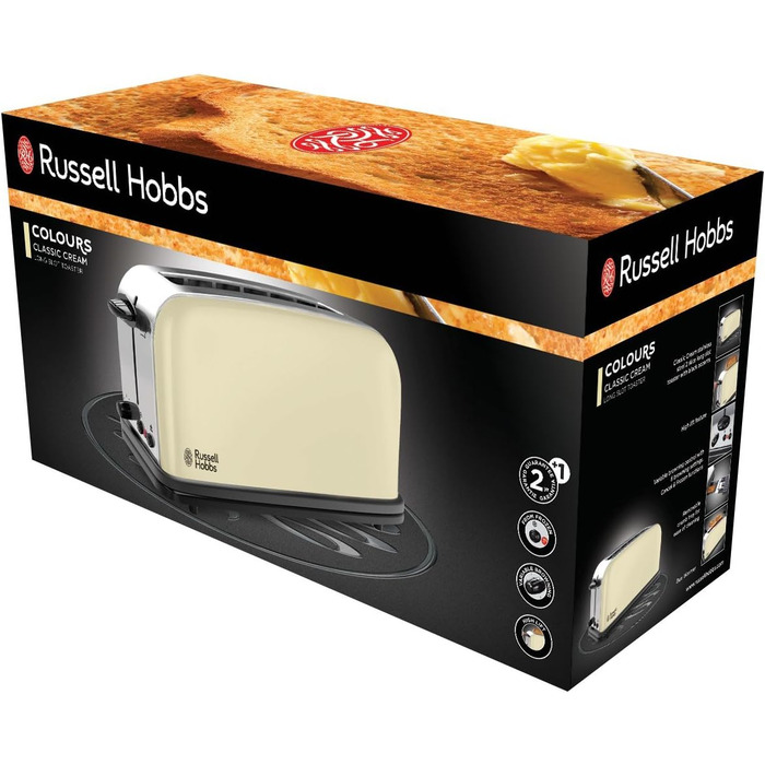 Тостер с широким слотом 1000 Вт и чайник 1 л, 2400 Вт Russell Hobbs Colours+