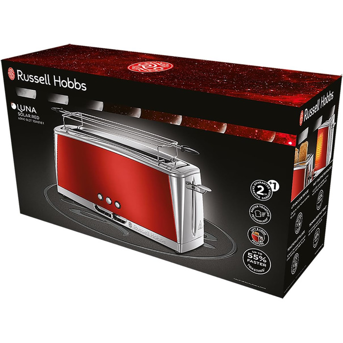 Тостер с 6-ю уровнями поджаривания 1420 Вт и чайник 1,7 л, 2400 Вт Russell Hobbs Luna Colours+