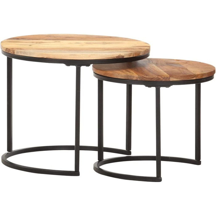 Массивнй стол из дерева акации журнальнй столик журнальнй столик журнальнй столик диван деревяннй стол чайнй столик стол из массива дерева стол для гостиной стол из массива акации/2x, 2 шт.