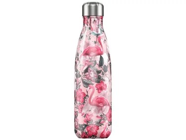 Вакуумная бутылка для воды 0,5 л, цветная Tropical Flamingo CHILLY'S