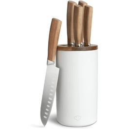 Набор ножей 5 предметов с керамической подставкой Springlane Kitchen 