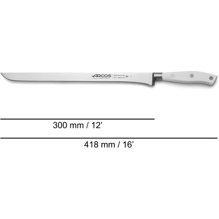 Нож для ветчины 30 см Riviera Blanc Arcos