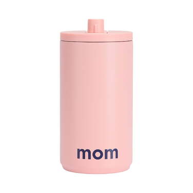 Бутылка для воды "Mom" 0,35 л Powder Pink Design Letters