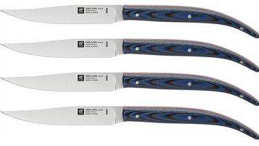 Набор ножей для стейка 4 предмета голубая микарта Steak Knife Zwilling