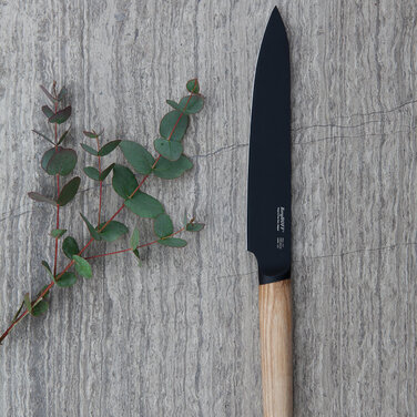 Нож для мяса 19 см черный/дерево Ron Berghoff