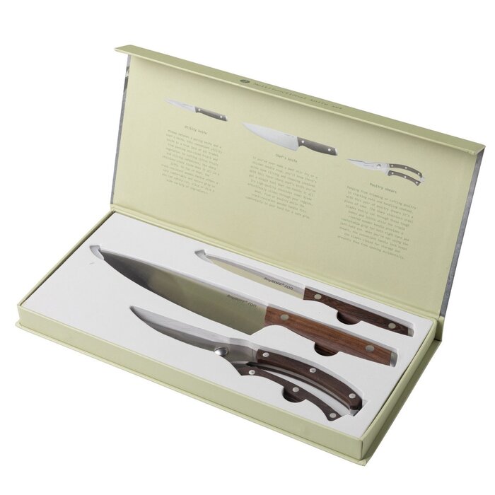 Набор ножей с деревянной ручкой, 3 предмета, Ron Berghoff