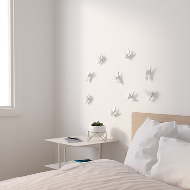 Декор для стен hummingbird 9 элементов белый Umbra