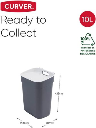 Набор мусорных ведер для кухни 10 л, 2 предмета CURVER