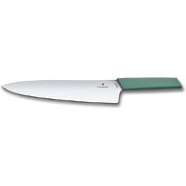Современнй швейцарский разделочнй нож Victorinox для мяса, прямой огранки, лезвие из нержавеющей стали длиной 25 см, ргономичная пластиковая ручка, Аквамариновй