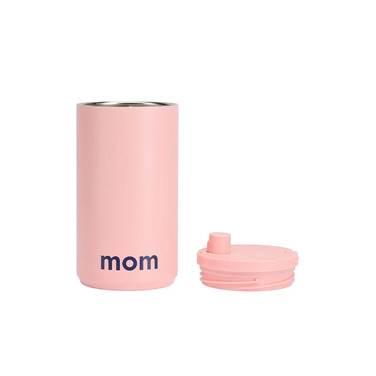 Бутылка для воды "Mom" 0,35 л Powder Pink Design Letters