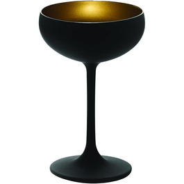 Набор бокалов для шампанского 6 шт. 200 мл, черно-золотой Elements Stölzle Lausitz 