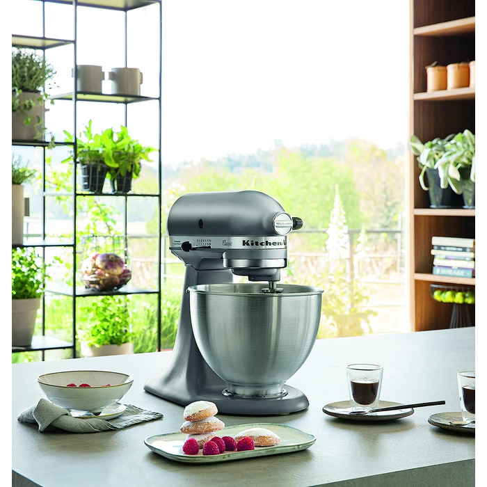 Кухонный комбайн 4.3 л, 1850 Вт, 10 скоростей, серебристый 5K45SSESL KitchenAid