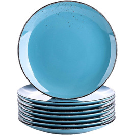 Обеденные тарелки, светло-синий цвет, 8шт. Vancasso