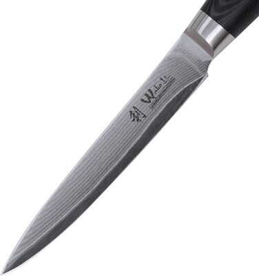 Профессиональный поварской нож из настоящей японской дамасской стали с рукояткой из микарты 12 см Wakoli Mikata