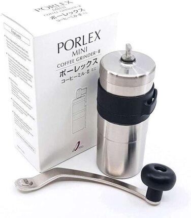 Ручная мини-кофемолка Porlex Mini II из нержавеющей стали, 20 г, серебристая
