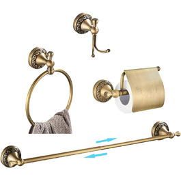 Набор держателей для ванной комнаты 4 предмета, золотой WOMAO